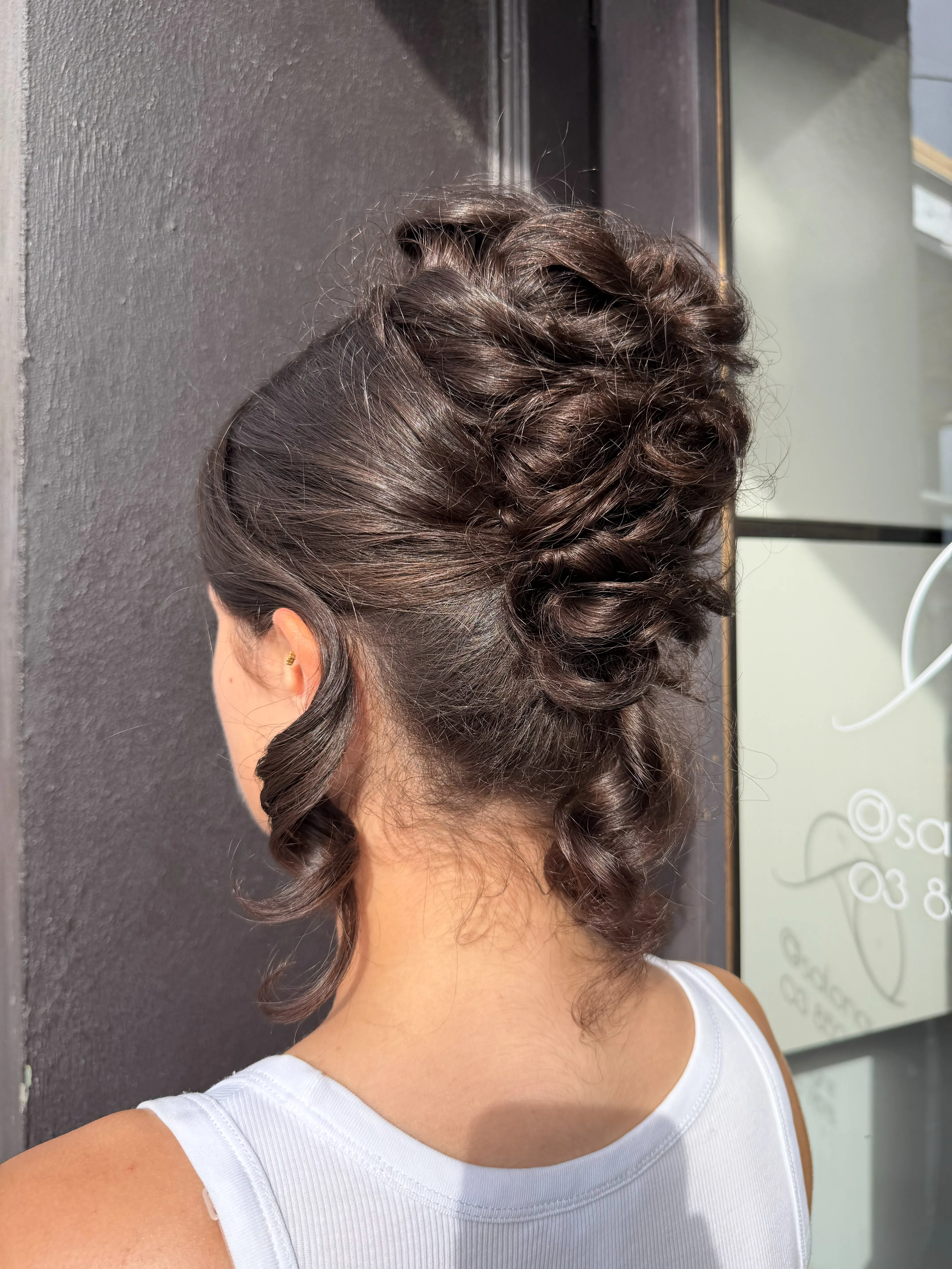 Rich auburn hair colour by Salon Ayre Mentone