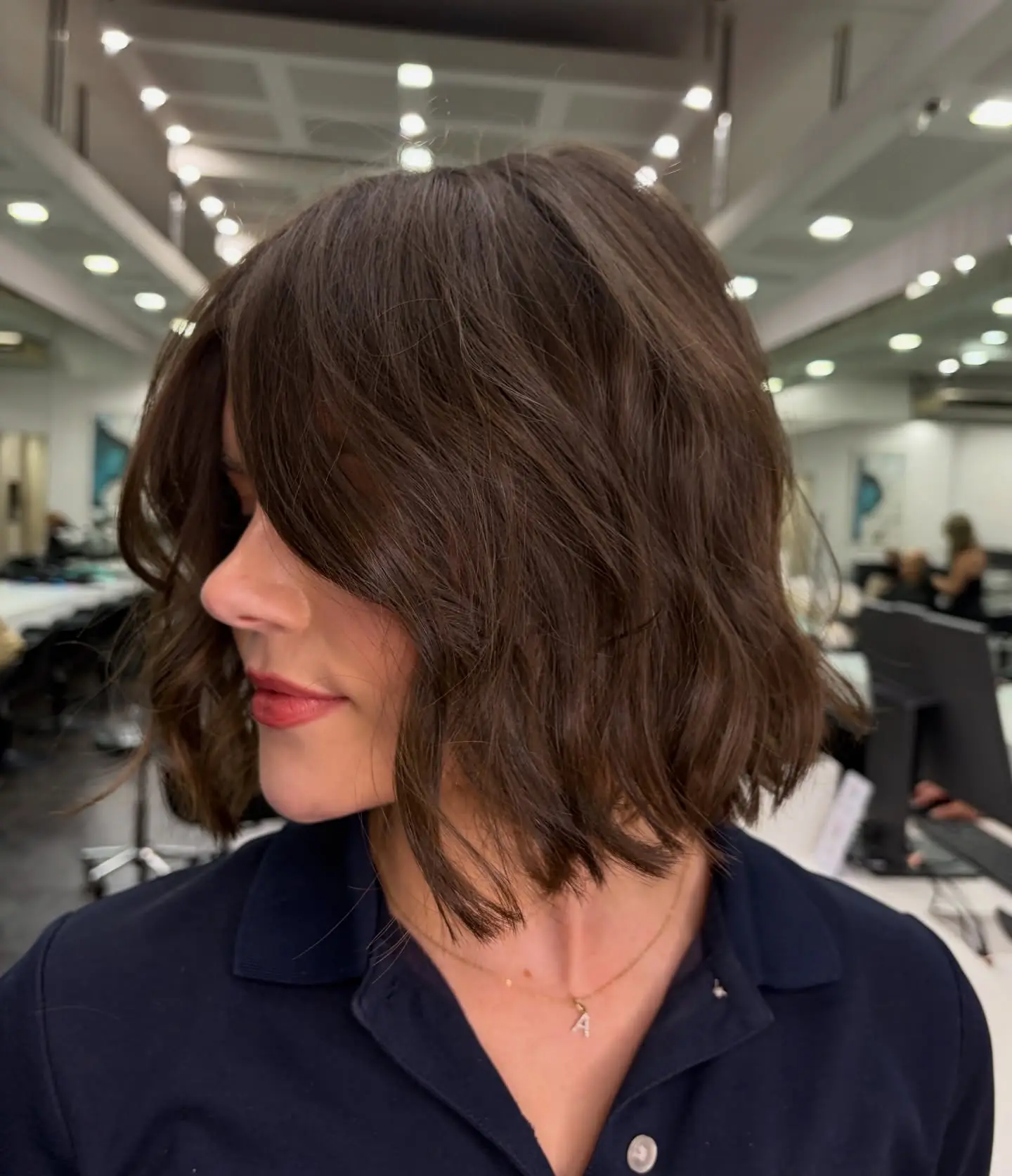 Precision haircut in progress at Salon Ayre, boutique hair salon in Mentone VIC