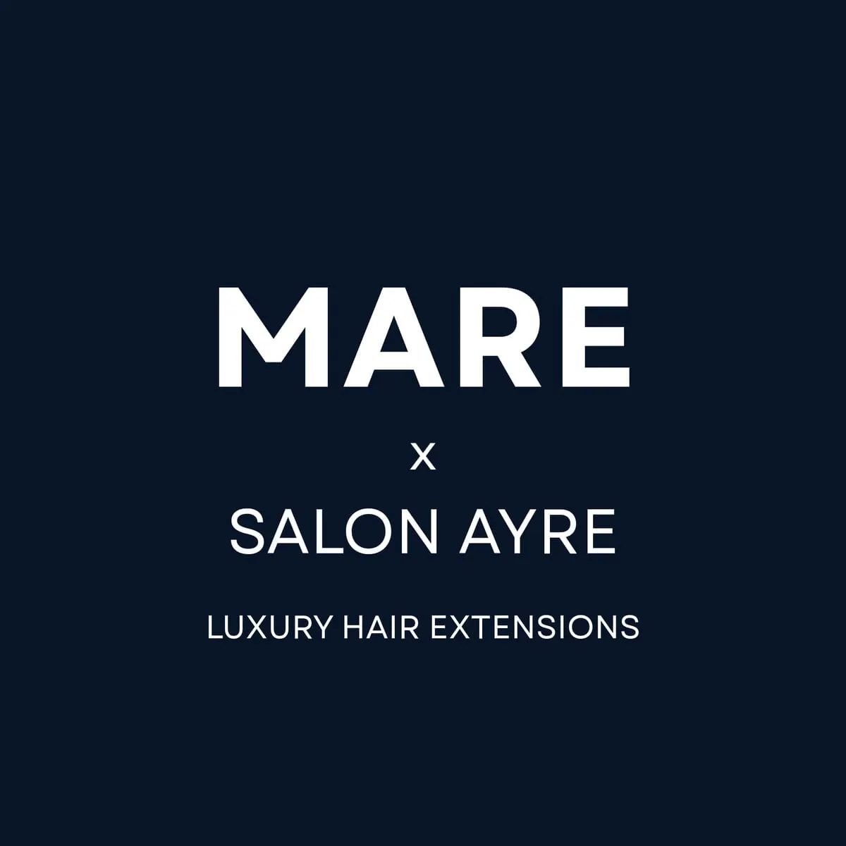 MARE X Salon Ayre luxury hair extensions collaboration logo